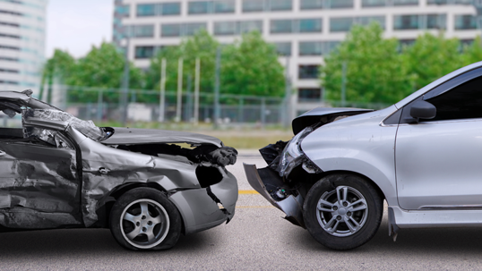 Head on crash
